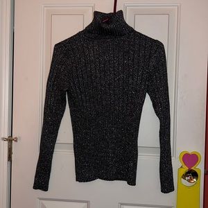 Grey sparkly turtle neck sweater